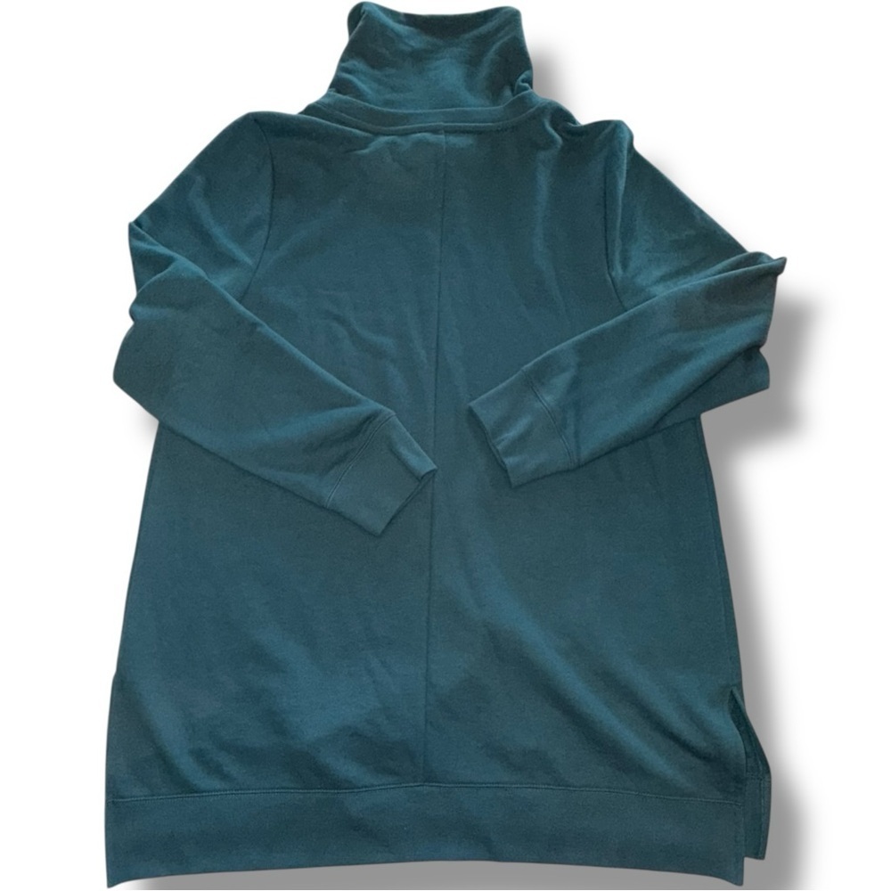 LANE BRYANT LIVI Zipper Split Neck Cowl Sweater - Teal 14/16 - Picture 13 of 13